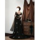 Faeries Daffodil Yoru Nova Black Gold Embroidered Daily and Trailing One Piece(Reservation/Full Payment Without Shipping)